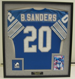 Waverly Custom Framing & Art Gallery Custom Framed B. Sanders Jersey